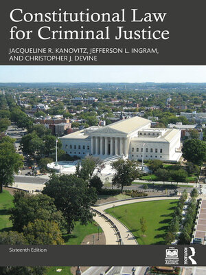 cover image of Constitutional Law for Criminal Justice